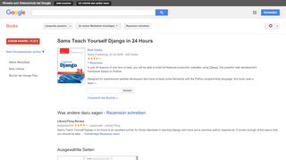 Sams Teach Yourself Django in 24 Hours - Google Books-Ergebnisseite