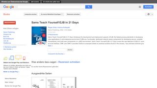 
                            12. Sams Teach Yourself EJB in 21 Days - Google Books-Ergebnisseite