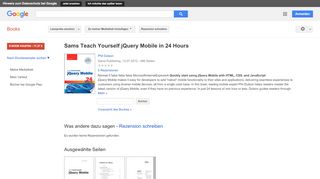 
                            11. Sams Teach Yourself jQuery Mobile in 24 Hours