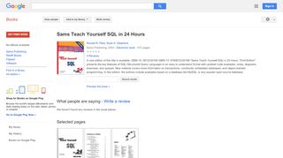 
                            12. Sams Teach Yourself SQL in 24 Hours