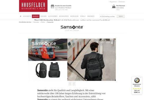 
                            11. Samsonite Koffer und Taschen. Online und in Geschäften vor Ort ...