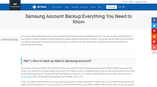 
                            7. Samsung Account Backup: Everything You Need to Know- dr.fone