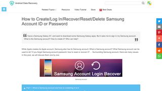 
                            8. Samsung Account Create/Login/Recover/Delete and Data Backup ...