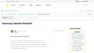 
                            13. Samsung Calendar Reinstall? - Sprint Community