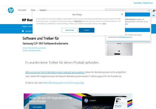 
                            2. Samsung CLP-365 Farblaserdruckerserie - Treiber-Downloads | HP ...