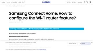 
                            10. Samsung Connect Home: How to configure the Wi-Fi router feature ...