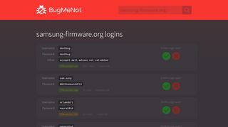 
                            3. samsung-firmware.org passwords - BugMeNot