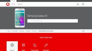 
                            12. Samsung Galaxy A3 - Activate Google account on phone | Vodafone ...