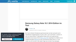 
                            9. Samsung Galaxy Note 10.1 2014 Edition im Test - mobiFlip