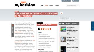 
                            6. Samsung Galaxy Note 10.1 2014-Edition Tablet im Alltagstest ...