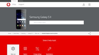 
                            8. Samsung Galaxy S II - Activate Google account on phone | Vodafone ...