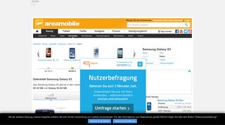 
                            11. Samsung Galaxy S3 Datenblatt - technische Daten - AreaMobile