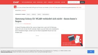 
                            4. Samsung Galaxy S3: WLAN verbindet sich nicht - daran kann's liegen ...