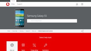 
                            11. Samsung Galaxy S5 - Activate Google account on phone | Vodafone ...