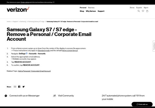 
                            9. Samsung Galaxy S7 / S7 edge - Remove a Personal Email Account ...