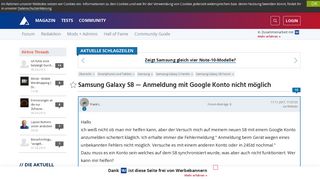 
                            11. Samsung Galaxy S8 — Anmeldung mit Google Konto nicht möglich ...