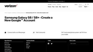 
                            3. Samsung Galaxy S8 / S8+ - Create a New Google Account | Verizon ...
