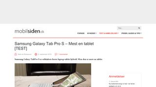 
                            9. Samsung Galaxy Tab Pro S - Mest en tablet [TEST] | Mobilsiden.dk