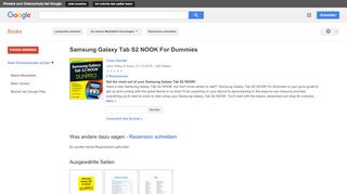
                            6. Samsung Galaxy Tab S2 NOOK For Dummies - Google Books-Ergebnisseite