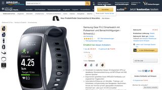 
                            11. Samsung Gear Fit 2 Smartwatch mit Pulssensor und: Amazon.de ...