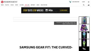 
                            10. Samsung Gear Fit: The curved-screen, fitness-tracking smartwatch you ...