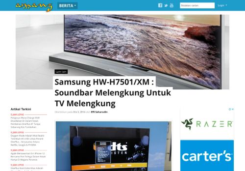 
                            13. Samsung HW-H7501/XM : Soundbar Melengkung Untuk ...