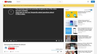 
                            12. Samsung Knox Mobile Enrollment - YouTube