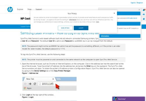 
                            11. Samsung Laser Printers - How to Log In to SyncThru Web Service | HP ...