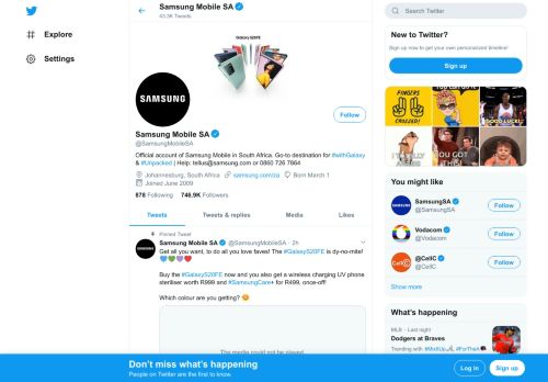 
                            6. Samsung Mobile SA (@SamsungMobileSA) | Twitter