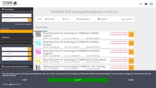 
                            10. Samsung MultiXpress X 4250 LX ▷ Zubehör kaufen - Toner Hersteller