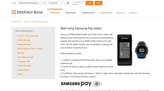 
                            9. Samsung Pay - MidFirst Bank