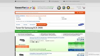 
                            10. Samsung SCX-3400 Toner und mehr günstig bei TonerPartner kaufen