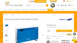 
                            1. Samsung SDI Lithium-Ionen Speicher 3,6 kWh - Photovoltaik4all