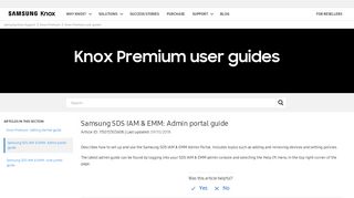 
                            3. Samsung SDS IAM & EMM: Admin portal guide - Samsung Knox Support