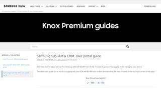 
                            8. Samsung SDS IAM & EMM: User portal guide – Samsung Knox Support