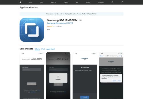 
                            9. Samsung SDS IAM&EMM on the App Store - iTunes - Apple