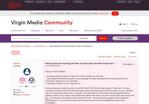 
                            11. Samsung Smart Hub Synology DS Video not playing fi... - Virgin ...