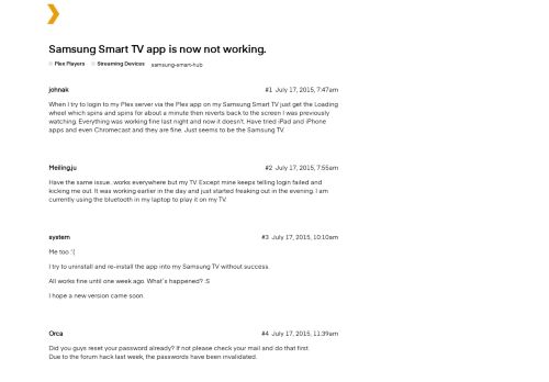 
                            10. Samsung Smart TV app is now not working. - Streaming Devices ...