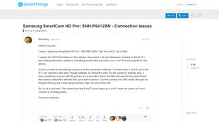 
                            4. Samsung SmartCam HD Pro: SNH-P6412BN - Connection Issues ...