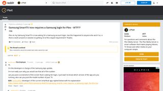 
                            8. Samsung SmartTV now requires a Samsung login for Plex - WTF ...