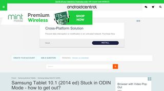 
                            12. Samsung Tablet 10.1 (2014 ed) Stuck in ODIN Mode - how to get out ...