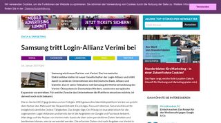 
                            12. Samsung tritt Login-Allianz Verimi bei - ADZINE – News & Magazin ...