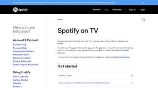 
                            4. Samsung TV - Support - Spotify