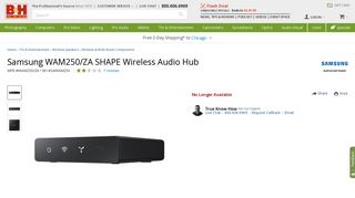 
                            9. Samsung WAM250/ZA SHAPE Wireless Audio Hub WAM250/ZA B&H ...