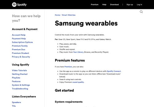 
                            2. Samsung wearables - Spotify
