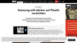 
                            4. Samsung will stärker auf Plastik verzichten | W&V