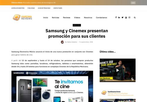 
                            13. Samsung y Cinemex presentan promoción para sus clientes