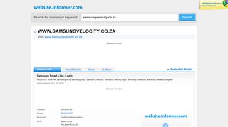 
                            2. samsungvelocity.co.za at WI. Samsung Smart Life - Login