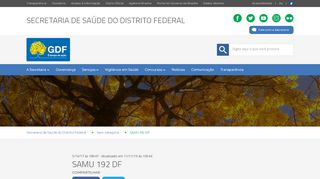 
                            9. SAMU 192 DF – Secretaria de Saúde do Distrito Federal