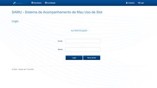 
                            4. SAMU - Sistema de Acompanhamento de Mau Uso de Slots - Portal ...